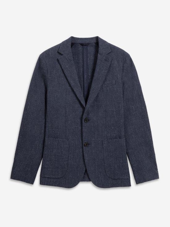  O.N.S 수트 자켓 페리 시어서커 체크 블레이저 다크 네이비