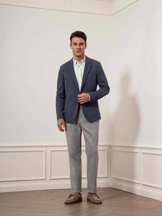  O.N.S 수트 자켓 페리 시어서커 체크 블레이저 다크 네이비 - OTHER BRANDS