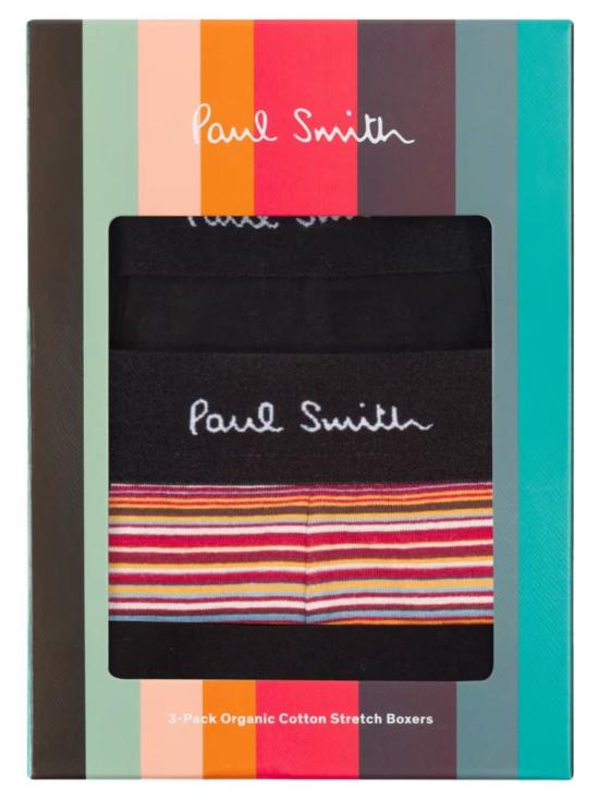  폴 스미스 팬티 블랙 3팩 복서 팬티 - PAUL SMITH