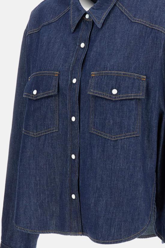  케이트 데님 셔츠 Khaite Grenon 코튼 셔츠 블루 - KHAITE