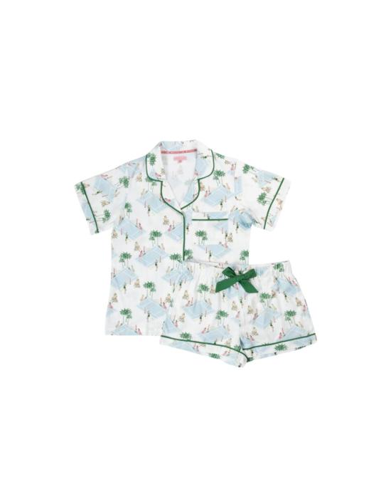  케이티 키메 라운지 웨어 팜 코트 파자마 반바지 세트