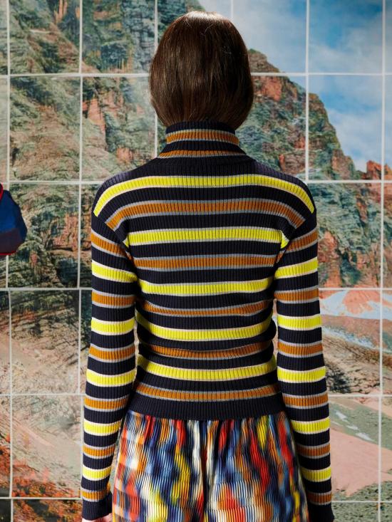  헨릭 빕스코브 터틀넥 Henrik Vibskov 라인  네이비 스트라이프 - HENRIK VIBSKOV