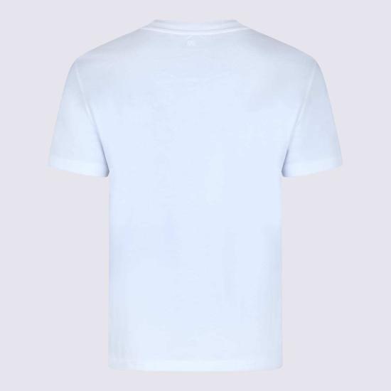  아미 반팔 티셔츠 알렉상드르 마티우시 코튼 티셔츠 화이트 - AMI