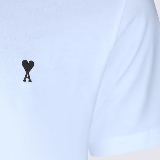  아미 반팔 티셔츠 알렉상드르 마티우시 코튼 티셔츠 화이트 - AMI