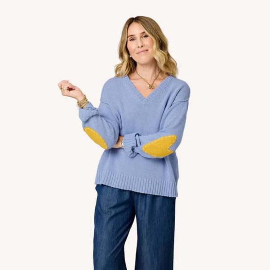  케리 로센탈 스웨터 케리 로젠탈 프렌치 브이넥 - KERRI ROSENTHAL