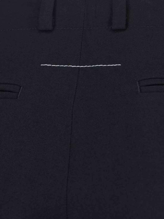  MM6 메종마르지엘라 스트레이트 팬츠 Mm6 메종 마르지엘라 버진 울 블렌드 팬츠 블랙 - MM6 MAISON MARGIELA