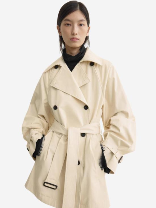  토템 트렌치 코트 워시드 코튼  스톤 - TOTEME