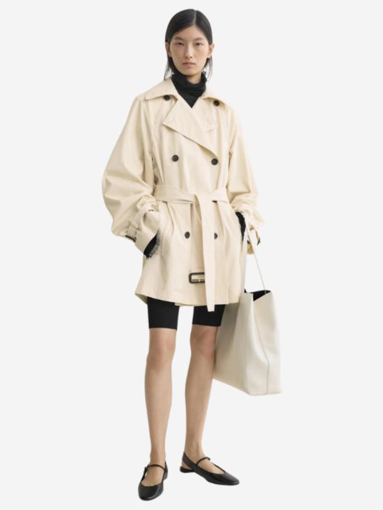  토템 트렌치 코트 워시드 코튼  스톤 - TOTEME