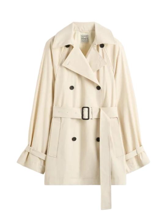  토템 트렌치 코트 워시드 코튼  스톤