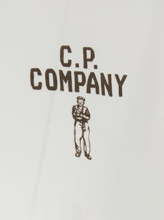  씨피 컴퍼니 반팔 티셔츠 C.P. 컴퍼니 크루넥 로고 티셔츠 (화이트) - C.P. COMPANY