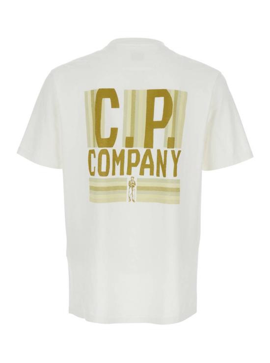  씨피 컴퍼니 반팔 티셔츠 C.P. 컴퍼니 크루넥 로고 티셔츠 (화이트) - C.P. COMPANY