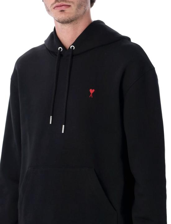  아미 긴팔 티셔츠 Ami Alexandre Mattiussi Ami De Coeur 후디 느와르 - AMI