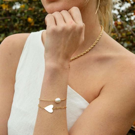  탯치 커프스 링크/타이 홀더 Thatch Isla 진주 팔찌 - THATCH