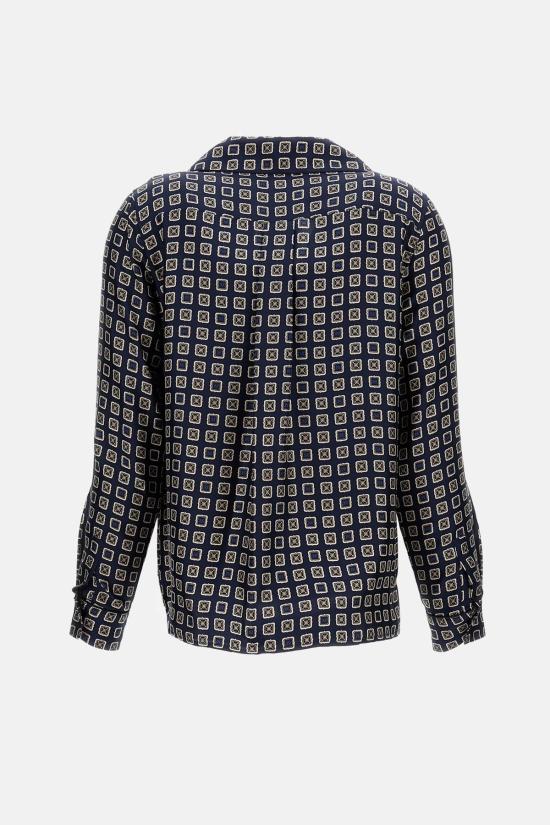  막스마라 탑 막스 마라 디스코 패턴 셔츠 블라우스 블루 - MAX MARA