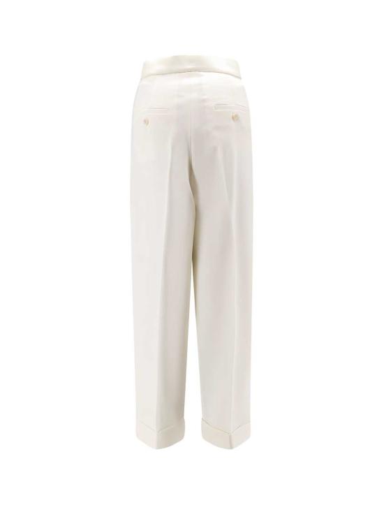  막스마라 스트레이트 팬츠 Max Mara Mxmrugiada 바지 Bianco Avorio - MAX MARA