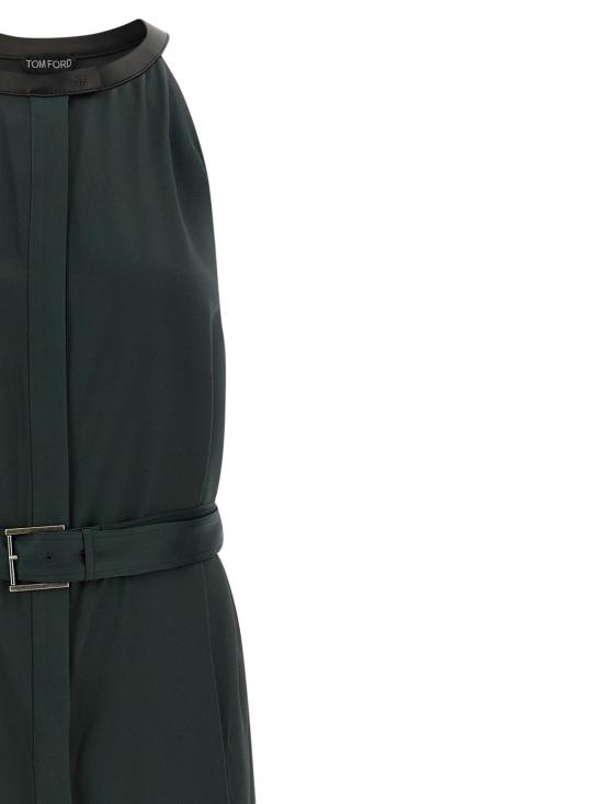  톰포드 롱 원피스 톰 포드 아메리칸 넥라인 드레스 그린 - TOMFORD