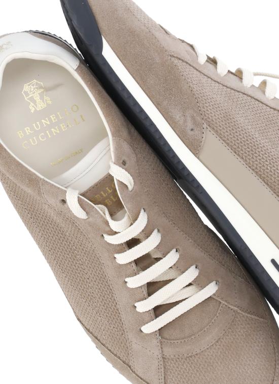 26SS 브루넬로 쿠치넬리 스니커즈 MZUQHGA348 CRJ89 Brown - BRUNELLO CUCINELLI