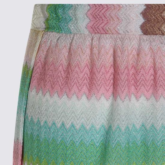  미소니 팔라초 팬츠 미쏘니 멀티컬러 비스코스  레드 - MISSONI