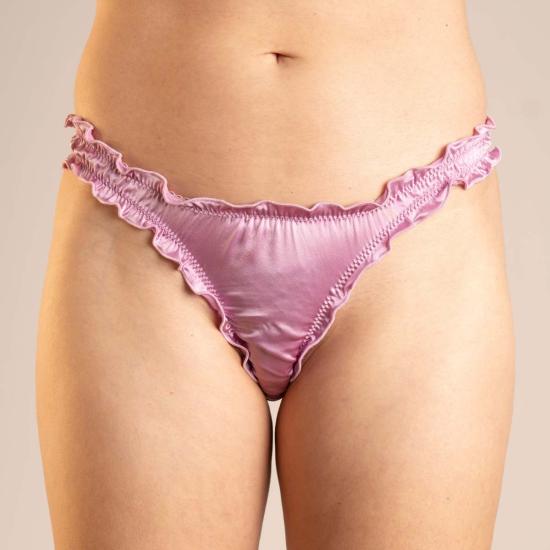  르 부두아르 로스앤젤레스 팬티 르부두아르로상젤레스 라 사미 연보라색 실크 탕가 - LE BOUDOIR LOS ANGELES