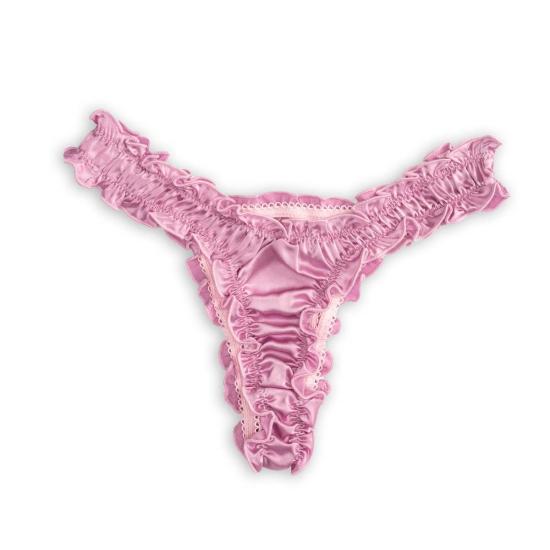  르 부두아르 로스앤젤레스 팬티 르부두아르로상젤레스 라 사미 연보라색 실크 탕가 - LE BOUDOIR LOS ANGELES