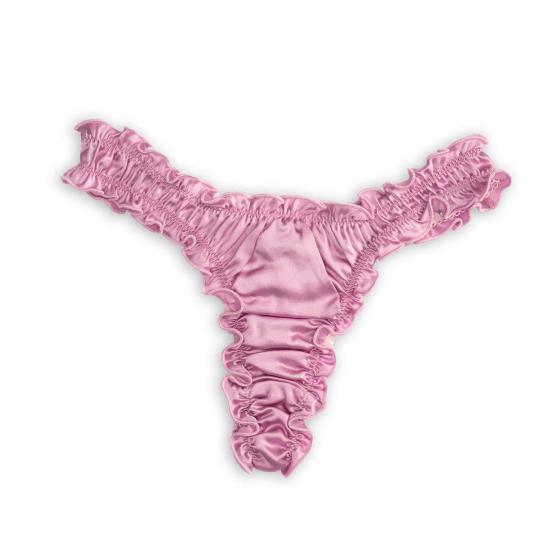  르 부두아르 로스앤젤레스 팬티 르부두아르로상젤레스 라 사미 연보라색 실크 탕가 - LE BOUDOIR LOS ANGELES