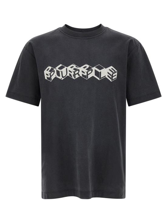  퍼플 브랜드 반팔 티셔츠 퍼플 큐브 티셔츠 블랙