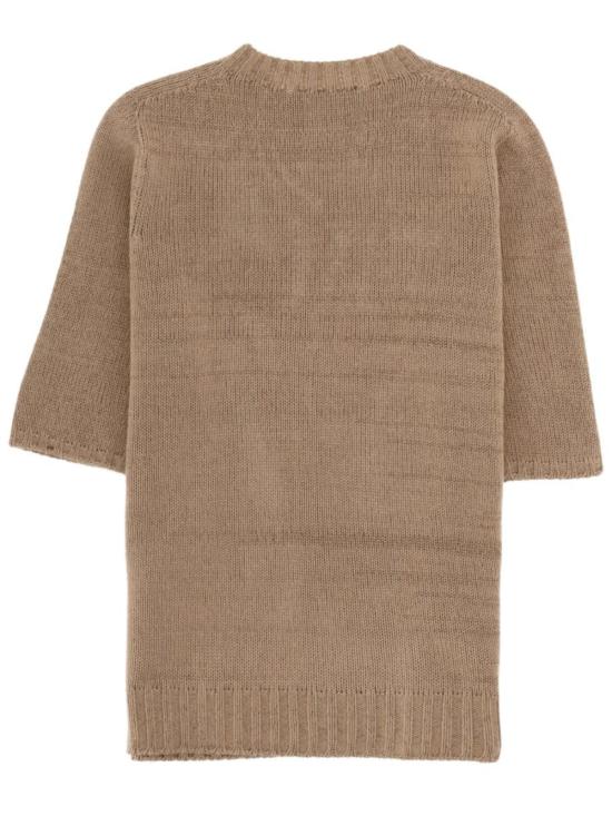  파비아나 필리피 블라우스 Fabiana Filippi 린넨 블렌드 티셔츠 베이지 - FABIANA FILIPPI