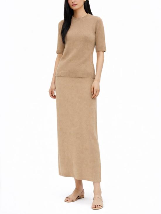  파비아나 필리피 블라우스 Fabiana Filippi 린넨 블렌드 티셔츠 베이지 - FABIANA FILIPPI