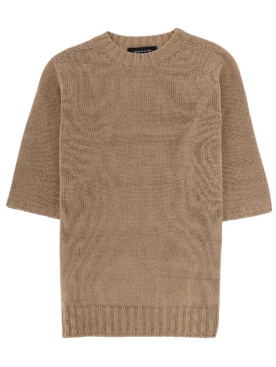  파비아나 필리피 블라우스 Fabiana Filippi 린넨 블렌드 티셔츠 베이지