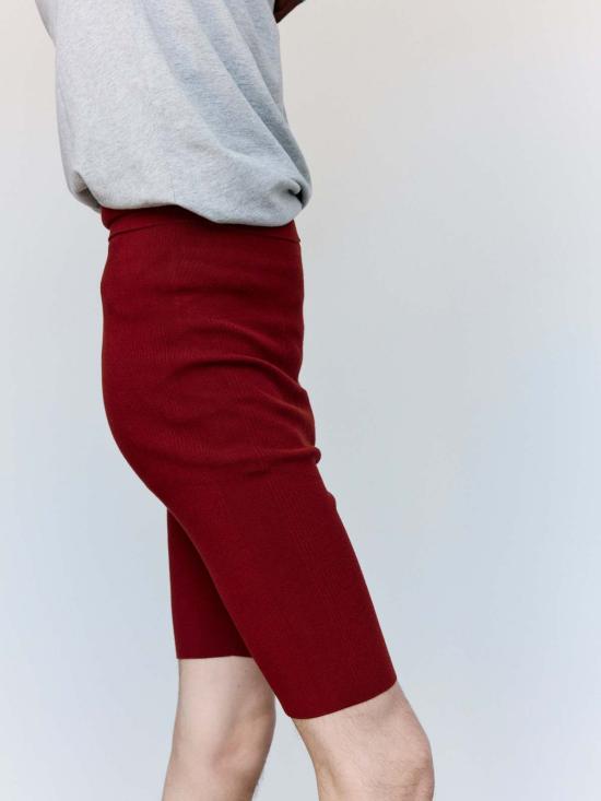  드리스 반 노튼 숏팬츠 Dries Van Noten Moray 쇼츠 보르도 - DRIES VAN NOTEN