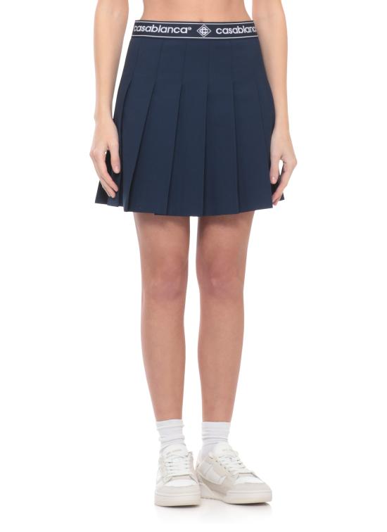 26SS 카사블랑카 미디 스커트 WSP26SK18801 WOOL BLEND Blue - CASABLANCA