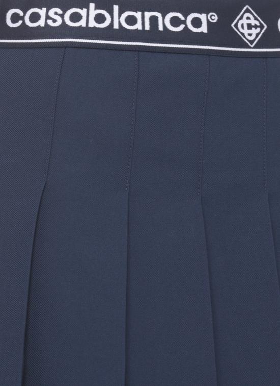 26SS 카사블랑카 미디 스커트 WSP26SK18801 WOOL BLEND Blue - CASABLANCA