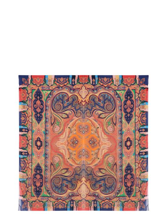  에트로 머플러/스카프 멀티컬러 실크 풀라드 스카프 멀티컬러