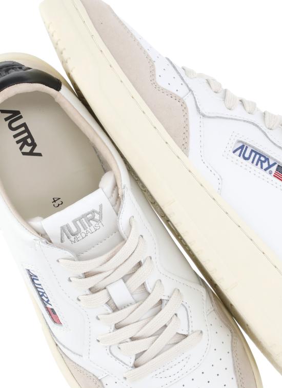 26SS 오트리 메달리스트 로우 스니커즈 AULM LS21WHT BLK White - AUTRY