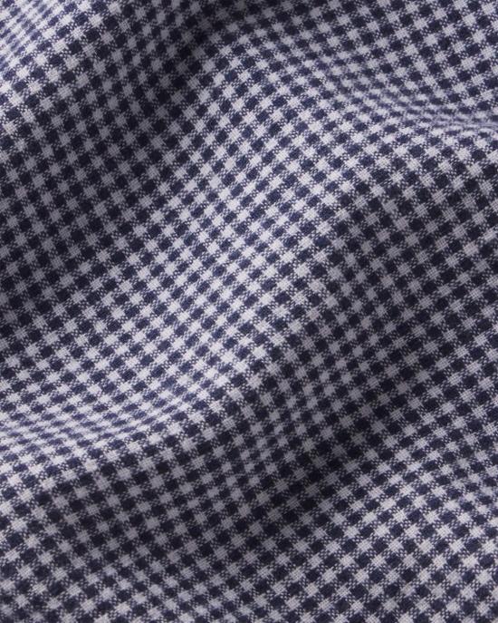  에버제이 숏팬츠 린넨 블렌드 릴렉스드 숏 깅엄 화이트/네이비 - EBERJEY