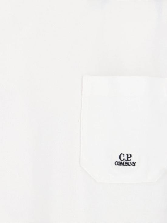  씨피 컴퍼니 반팔 티셔츠 C.P. 회사 로고 티셔츠 (흰색) - C.P. COMPANY