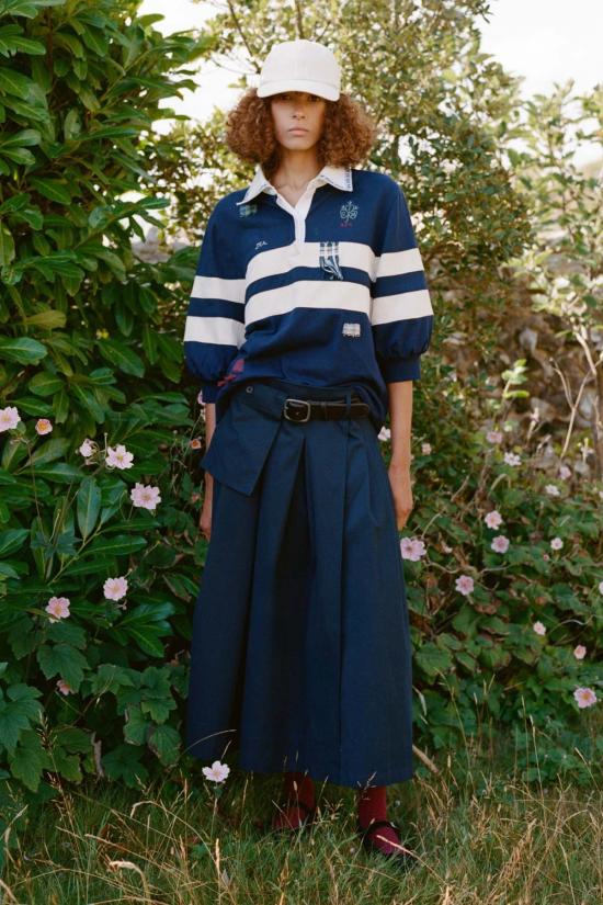  씨뉴욕 미디 스커트 씨 니 안드레아 스커트 네이비