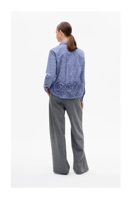  바움 운드 페르드가르텐 블라우스 Baum und Pferdgarten Mariel 미니 블루 체크 셔츠 블루 - BAUM UND PFERDGARTEN