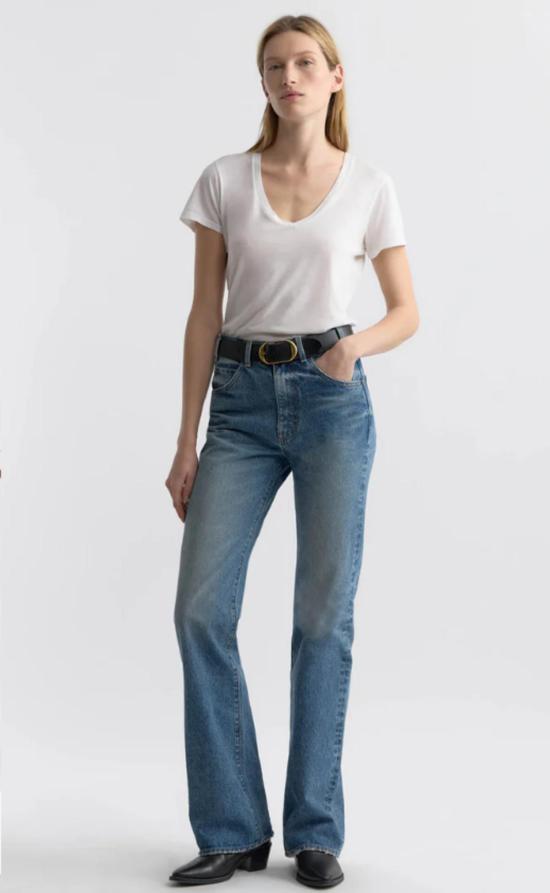  닐리로탄 데님 팬츠 Nili Lotan 조안 진 진 로즈볼 워시 - NILI LOTAN