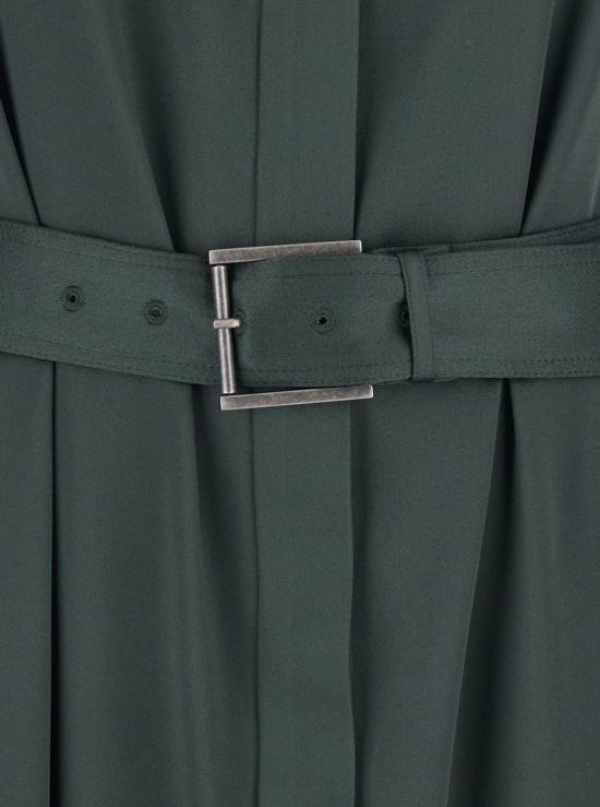  톰포드 롱 원피스 톰 포드 민소매 롱 홀터넥 드레스 (앞쪽 벨트 포함) 그린 - TOMFORD