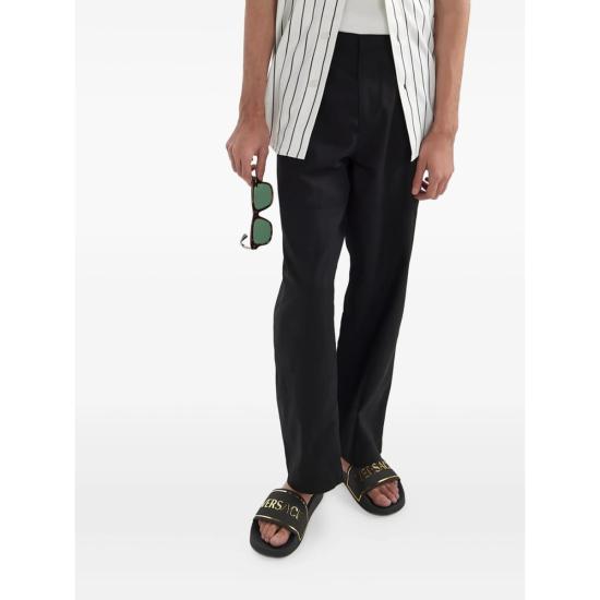  베르사체 뮬/슬리퍼 로고 오픈토  블랙 - VERSACE