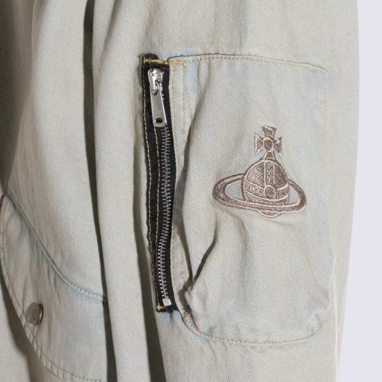  비비안웨스트우드 데님 자켓 비비안 웨스트우드 라이트 블루 코튼 데님 재킷 - VIVIENNE WESTWOOD