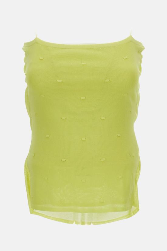  자크뮈스 민소매 티셔츠 라 마이유 플루메티스 탑 옐로우