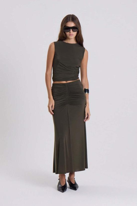  마리아 셰르 미디 스커트 우드랜드 리나  그린