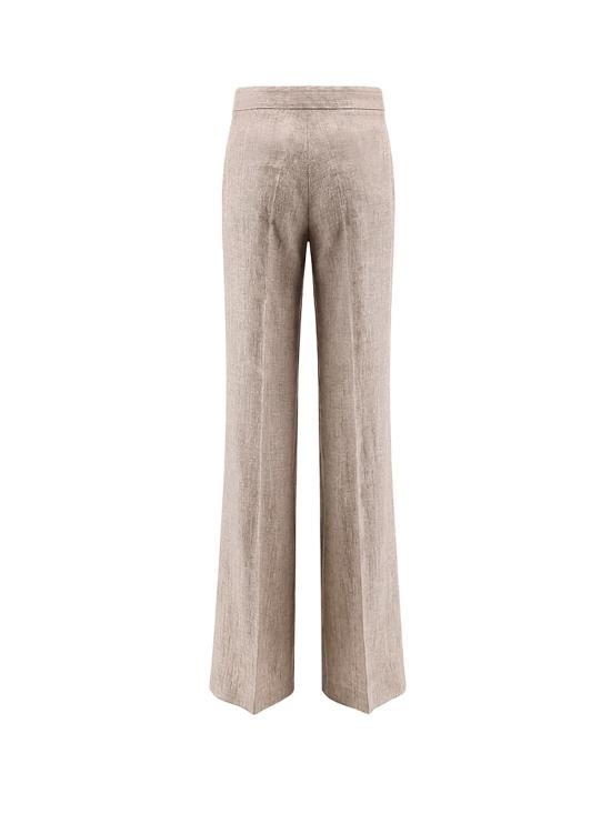  막스마라 스트레이트 팬츠 막스 마라 Mxmdeserto 린넨 팬츠 베이지 - MAX MARA