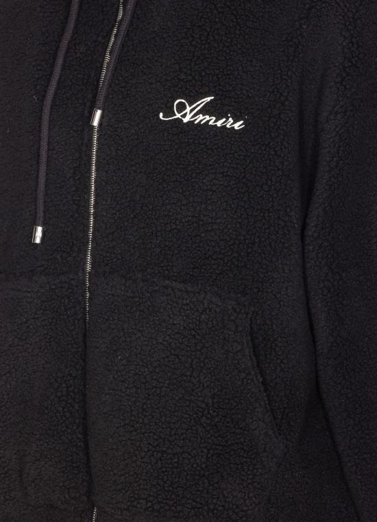  아미리 자켓 본즈 플리스 지퍼 후드티 블랙 - AMIRI