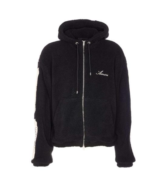  아미리 자켓 본즈 플리스 지퍼 후드티 블랙