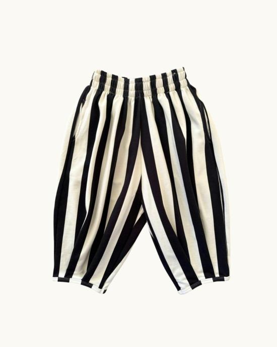  [키즈] Best Day Ever 트레이닝/조거 팬츠 키즈 베스트 데이 에버 스트라이프  블랙/크림