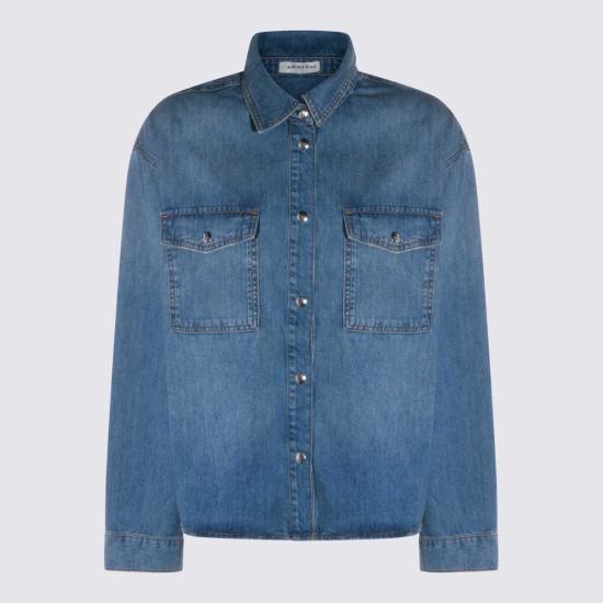  애니빙 데님 셔츠 아니네 빙 코튼 셔츠 블루