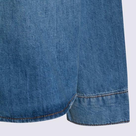  애니빙 데님 셔츠 아니네 빙 코튼 셔츠 블루 - ANINE BING